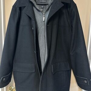 London Fog Men's Classic Black Pea Coat